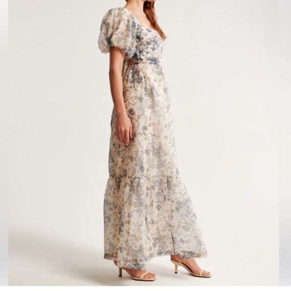 Abercrombie & Fitch Emerson Drama Bow Back Maxi Dress - NWT - Picture 2 of 8